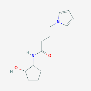 molecular formula C13H20N2O2 B7671000 N-(2-hydroxycyclopentyl)-4-pyrrol-1-ylbutanamide 