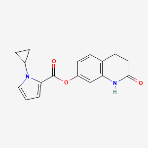 (2-oxo-3,4-dihydro-1H-quinolin-7-yl) 1-cyclopropylpyrrole-2-carboxylate