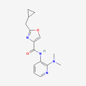 molecular formula C15H18N4O2 B7671017 2-(cyclopropylmethyl)-N-[2-(dimethylamino)pyridin-3-yl]-1,3-oxazole-4-carboxamide 