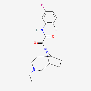 N-(2,5-difluorophenyl)-2-(3-ethyl-3,9-diazabicyclo[4.2.1]nonan-9-yl)-2-oxoacetamide