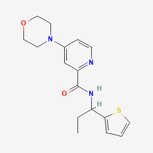 4-morpholin-4-yl-N-(1-thiophen-2-ylpropyl)pyridine-2-carboxamide