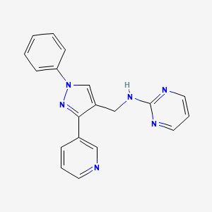 N-[(1-phenyl-3-pyridin-3-ylpyrazol-4-yl)methyl]pyrimidin-2-amine