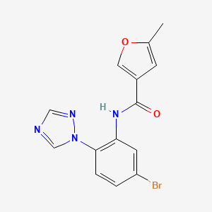 N-[5-bromo-2-(1,2,4-triazol-1-yl)phenyl]-5-methylfuran-3-carboxamide