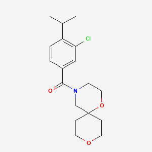 molecular formula C18H24ClNO3 B7671094 (3-Chloro-4-propan-2-ylphenyl)-(1,9-dioxa-4-azaspiro[5.5]undecan-4-yl)methanone 