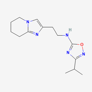 3-propan-2-yl-N-[2-(5,6,7,8-tetrahydroimidazo[1,2-a]pyridin-2-yl)ethyl]-1,2,4-oxadiazol-5-amine