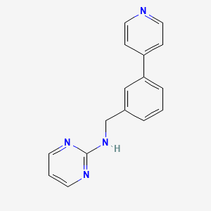 N-[(3-pyridin-4-ylphenyl)methyl]pyrimidin-2-amine