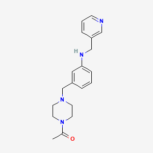 1-[4-[[3-(Pyridin-3-ylmethylamino)phenyl]methyl]piperazin-1-yl]ethanone