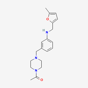 1-[4-[[3-[(5-Methylfuran-2-yl)methylamino]phenyl]methyl]piperazin-1-yl]ethanone