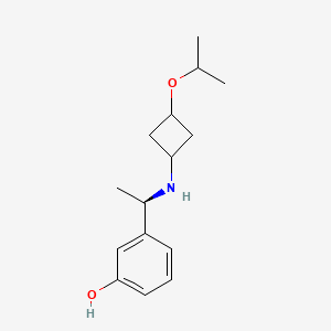 3-[(1R)-1-[(3-propan-2-yloxycyclobutyl)amino]ethyl]phenol