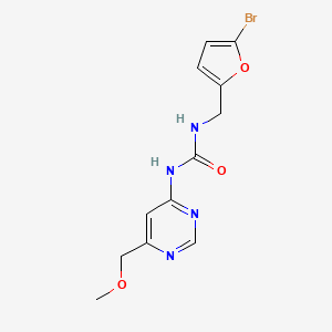 1-[(5-Bromofuran-2-yl)methyl]-3-[6-(methoxymethyl)pyrimidin-4-yl]urea