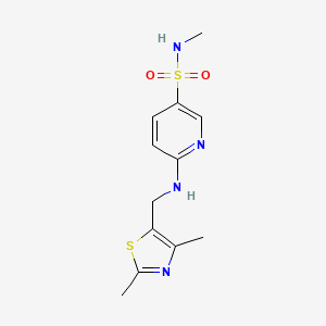 6-[(2,4-dimethyl-1,3-thiazol-5-yl)methylamino]-N-methylpyridine-3-sulfonamide