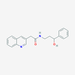 molecular formula C20H20N2O2 B7671243 N-(3-hydroxy-3-phenylpropyl)-2-quinolin-3-ylacetamide 