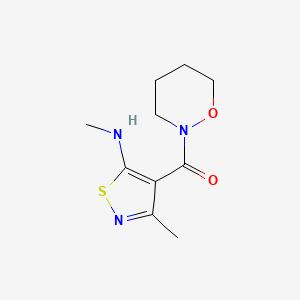 [3-Methyl-5-(methylamino)-1,2-thiazol-4-yl]-(oxazinan-2-yl)methanone