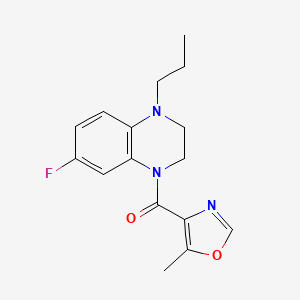 molecular formula C16H18FN3O2 B7671250 (7-Fluoro-4-propyl-2,3-dihydroquinoxalin-1-yl)-(5-methyl-1,3-oxazol-4-yl)methanone 