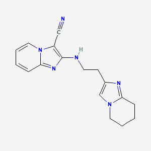 molecular formula C17H18N6 B7671264 2-[2-(5,6,7,8-Tetrahydroimidazo[1,2-a]pyridin-2-yl)ethylamino]imidazo[1,2-a]pyridine-3-carbonitrile 