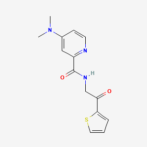 molecular formula C14H15N3O2S B7671272 4-(dimethylamino)-N-(2-oxo-2-thiophen-2-ylethyl)pyridine-2-carboxamide 