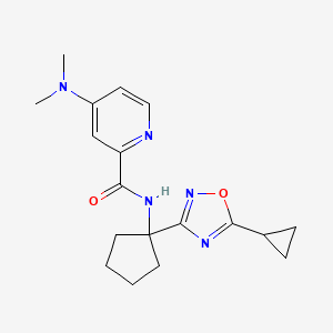 N-[1-(5-cyclopropyl-1,2,4-oxadiazol-3-yl)cyclopentyl]-4-(dimethylamino)pyridine-2-carboxamide