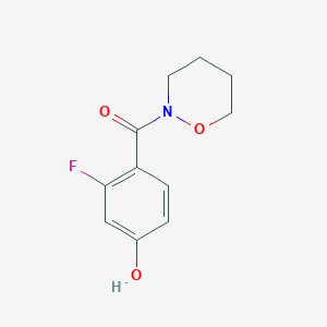 molecular formula C11H12FNO3 B7671295 (2-Fluoro-4-hydroxyphenyl)-(oxazinan-2-yl)methanone 