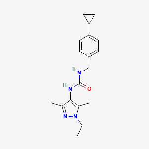 1-[(4-Cyclopropylphenyl)methyl]-3-(1-ethyl-3,5-dimethylpyrazol-4-yl)urea