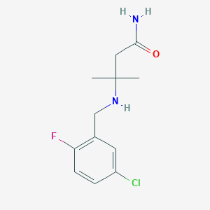 3-[(5-Chloro-2-fluorophenyl)methylamino]-3-methylbutanamide