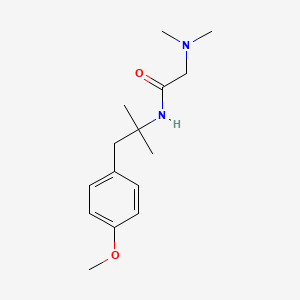 molecular formula C15H24N2O2 B7671307 2-(dimethylamino)-N-[1-(4-methoxyphenyl)-2-methylpropan-2-yl]acetamide 