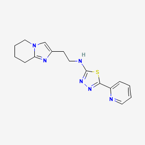 5-pyridin-2-yl-N-[2-(5,6,7,8-tetrahydroimidazo[1,2-a]pyridin-2-yl)ethyl]-1,3,4-thiadiazol-2-amine