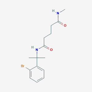 molecular formula C15H21BrN2O2 B7671316 N'-[2-(2-bromophenyl)propan-2-yl]-N-methylpentanediamide 