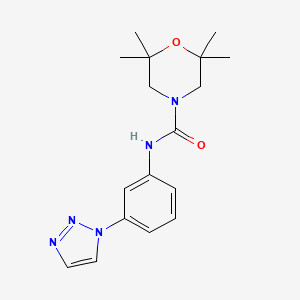 2,2,6,6-tetramethyl-N-[3-(triazol-1-yl)phenyl]morpholine-4-carboxamide