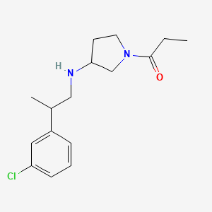 1-[3-[2-(3-Chlorophenyl)propylamino]pyrrolidin-1-yl]propan-1-one