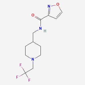 N-[[1-(2,2,2-trifluoroethyl)piperidin-4-yl]methyl]-1,2-oxazole-3-carboxamide