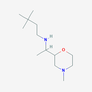 molecular formula C13H28N2O B7671382 3,3-dimethyl-N-[1-(4-methylmorpholin-2-yl)ethyl]butan-1-amine 