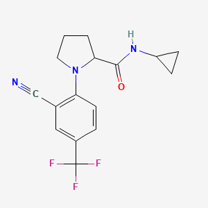 1-[2-cyano-4-(trifluoromethyl)phenyl]-N-cyclopropylpyrrolidine-2-carboxamide