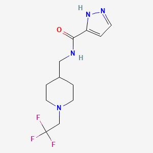 N-[[1-(2,2,2-trifluoroethyl)piperidin-4-yl]methyl]-1H-pyrazole-5-carboxamide