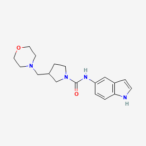 N-(1H-indol-5-yl)-3-(morpholin-4-ylmethyl)pyrrolidine-1-carboxamide