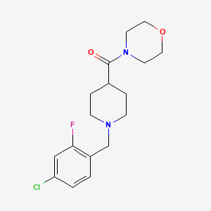 [1-[(4-Chloro-2-fluorophenyl)methyl]piperidin-4-yl]-morpholin-4-ylmethanone