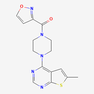 [4-(6-Methylthieno[2,3-d]pyrimidin-4-yl)piperazin-1-yl]-(1,2-oxazol-3-yl)methanone