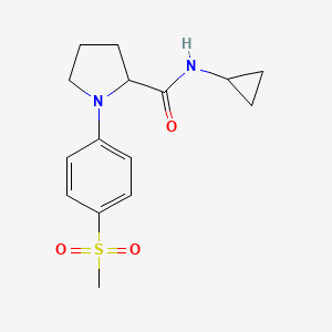 N-cyclopropyl-1-(4-methylsulfonylphenyl)pyrrolidine-2-carboxamide