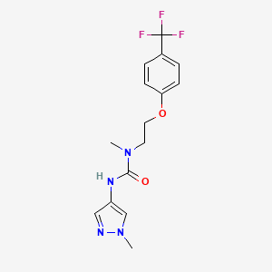 1-Methyl-3-(1-methylpyrazol-4-yl)-1-[2-[4-(trifluoromethyl)phenoxy]ethyl]urea