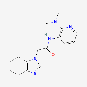 molecular formula C16H21N5O B7671454 N-[2-(dimethylamino)pyridin-3-yl]-2-(4,5,6,7-tetrahydrobenzimidazol-1-yl)acetamide 