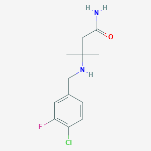 3-[(4-Chloro-3-fluorophenyl)methylamino]-3-methylbutanamide