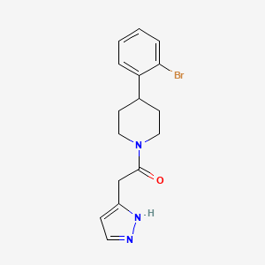 1-[4-(2-bromophenyl)piperidin-1-yl]-2-(1H-pyrazol-5-yl)ethanone