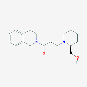 molecular formula C18H26N2O2 B7671505 1-(3,4-dihydro-1H-isoquinolin-2-yl)-3-[(2S)-2-(hydroxymethyl)piperidin-1-yl]propan-1-one 