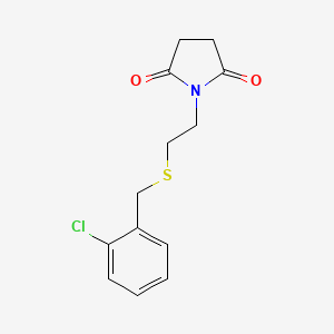 1-[2-[(2-Chlorophenyl)methylsulfanyl]ethyl]pyrrolidine-2,5-dione