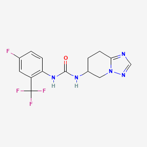 1-[4-Fluoro-2-(trifluoromethyl)phenyl]-3-(5,6,7,8-tetrahydro-[1,2,4]triazolo[1,5-a]pyridin-6-yl)urea