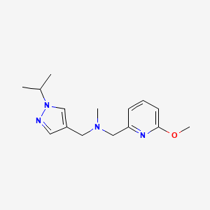 1-(6-methoxypyridin-2-yl)-N-methyl-N-[(1-propan-2-ylpyrazol-4-yl)methyl]methanamine