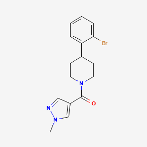 molecular formula C16H18BrN3O B7671546 [4-(2-Bromophenyl)piperidin-1-yl]-(1-methylpyrazol-4-yl)methanone 