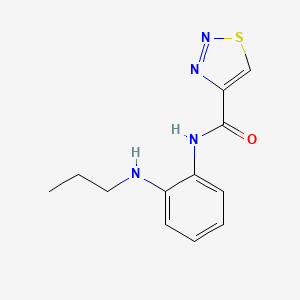 molecular formula C12H14N4OS B7671563 N-[2-(propylamino)phenyl]thiadiazole-4-carboxamide 