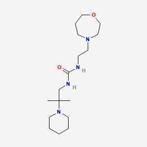 molecular formula C17H34N4O2 B7671638 1-(2-Methyl-2-piperidin-1-ylpropyl)-3-[2-(1,4-oxazepan-4-yl)ethyl]urea 