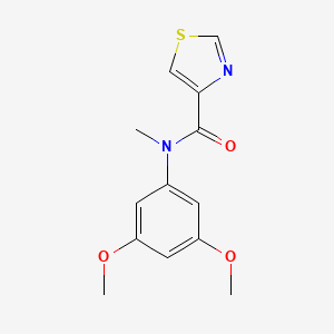 molecular formula C13H14N2O3S B7671642 N-(3,5-dimethoxyphenyl)-N-methyl-1,3-thiazole-4-carboxamide 