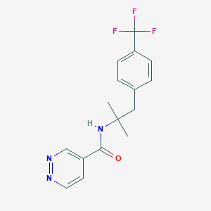 N-[2-methyl-1-[4-(trifluoromethyl)phenyl]propan-2-yl]pyridazine-4-carboxamide